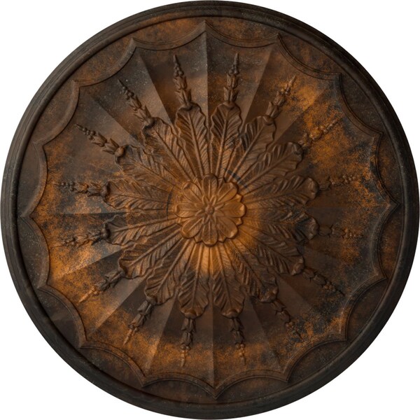 Ekena Millwork Artis Ceiling Medallion, Hand-Painted Rust, 27 1/8"OD x 2 5/8"P CM27ARRUS - main